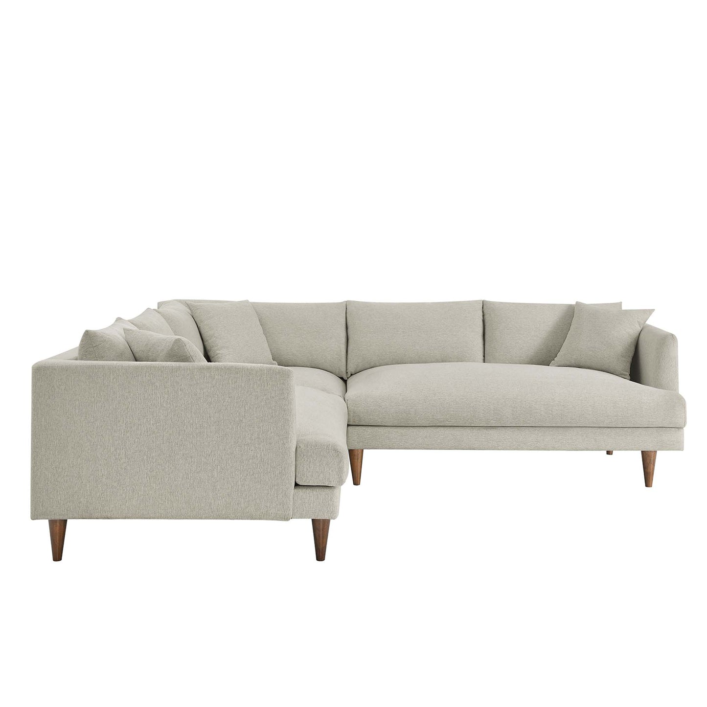 Zoya 3 Piece Down Filled Overstuffed Sectional Sofa by Furniture for America