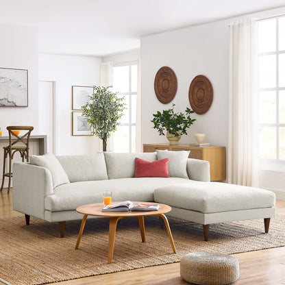 Zoya Down Filled Overstuffed Sofa and Ottoman Set by Furniture For America