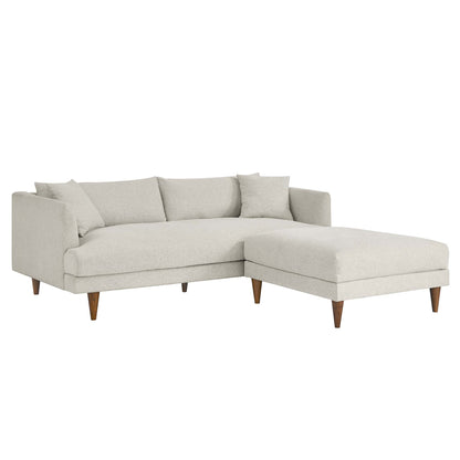 Zoya Down Filled Overstuffed Sofa and Ottoman Set by Furniture For America