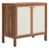 Sorrel 33" Wood Grain Storage Cabinet in Walnut