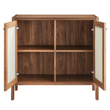 Sorrel 33" Wood Grain Storage Cabinet in Walnut
