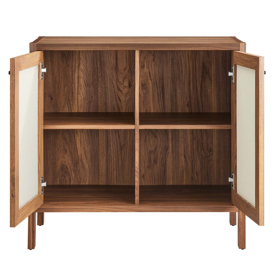 Sorrel 33" Wood Grain Storage Cabinet in Walnut