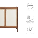 Sorrel 33" Wood Grain Storage Cabinet in Walnut