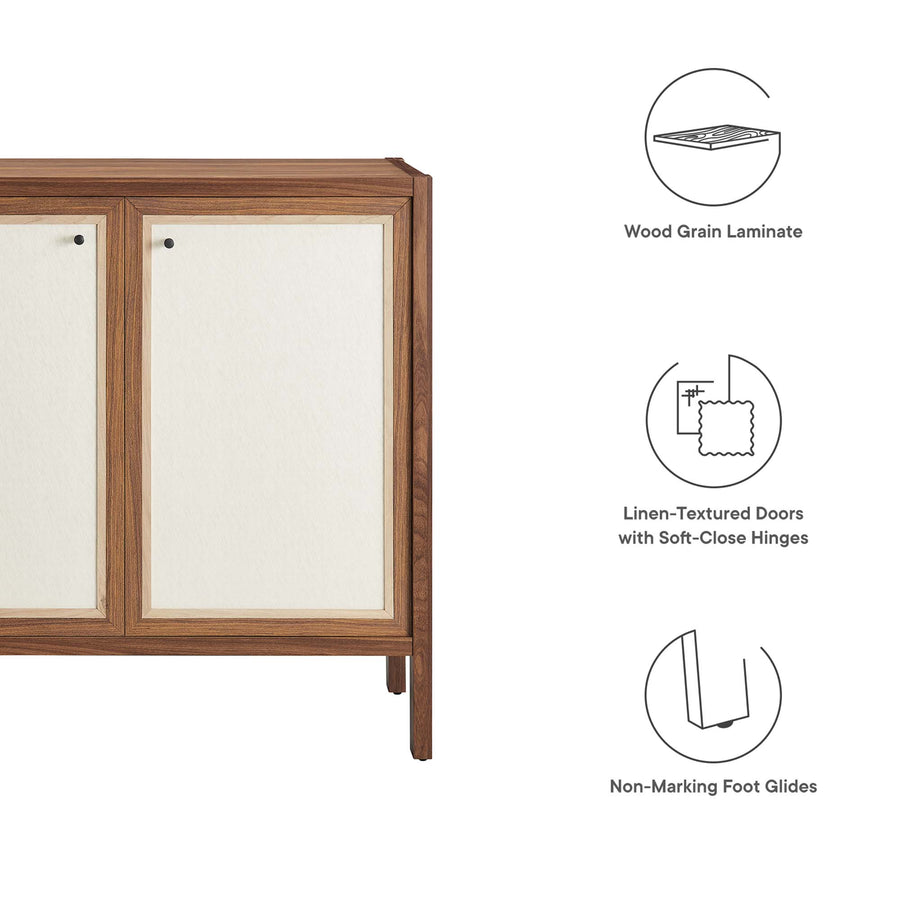 Sorrel 33" Wood Grain Storage Cabinet in Walnut