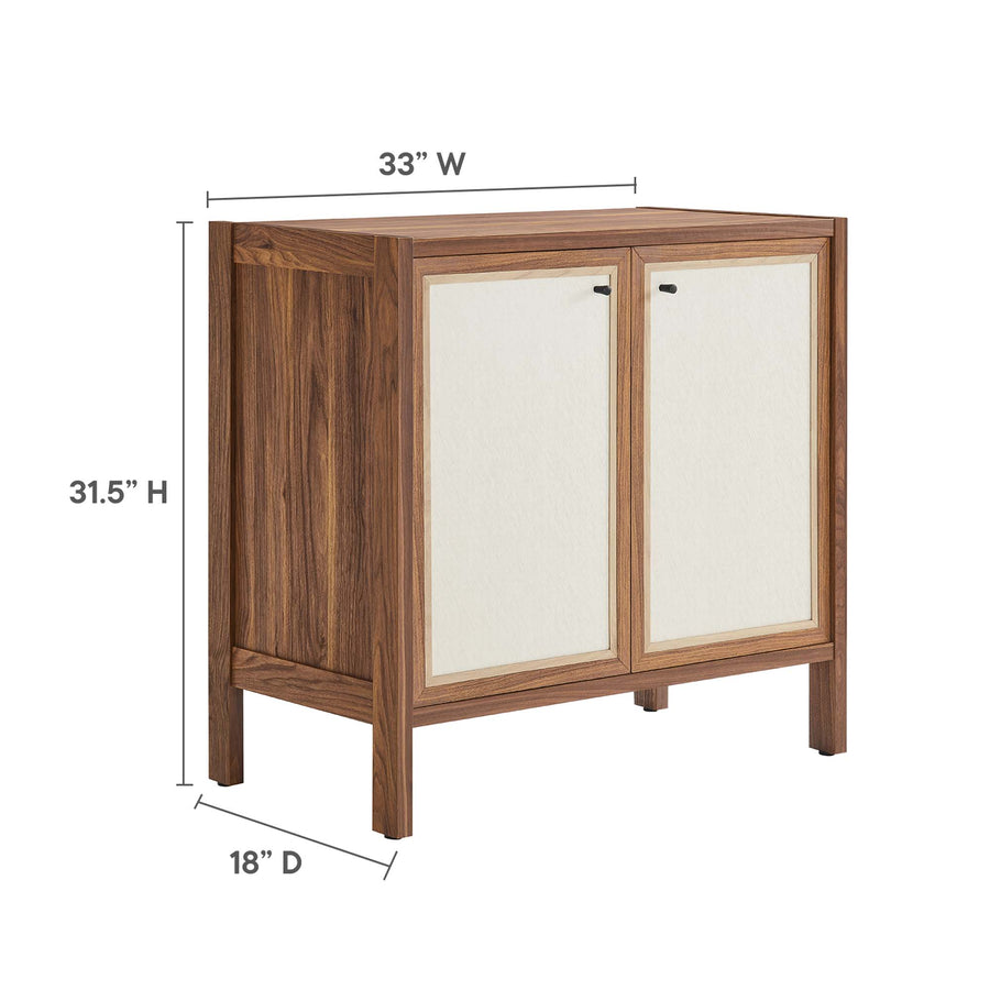 Sorrel 33" Wood Grain Storage Cabinet in Walnut