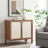 Sorrel 33" Wood Grain Storage Cabinet in Walnut