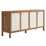 Sorrel 65" Wood Grain Sideboard Storage Cabinet in Walnut