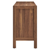 Sorrel 65" Wood Grain Sideboard Storage Cabinet in Walnut