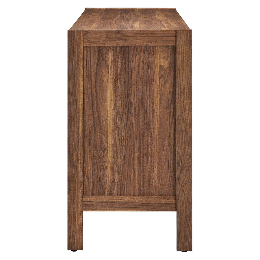Sorrel 65" Wood Grain Sideboard Storage Cabinet in Walnut