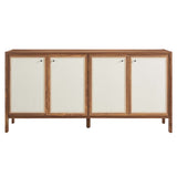 Sorrel 65" Wood Grain Sideboard Storage Cabinet in Walnut
