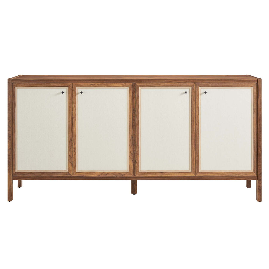 Sorrel 65" Wood Grain Sideboard Storage Cabinet in Walnut