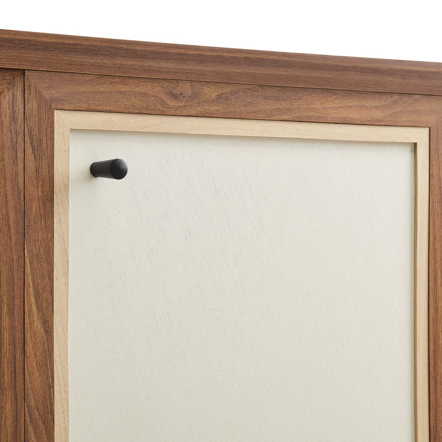 Sorrel 65" Wood Grain Sideboard Storage Cabinet in Walnut
