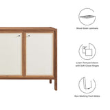 Sorrel 65" Wood Grain Sideboard Storage Cabinet in Walnut
