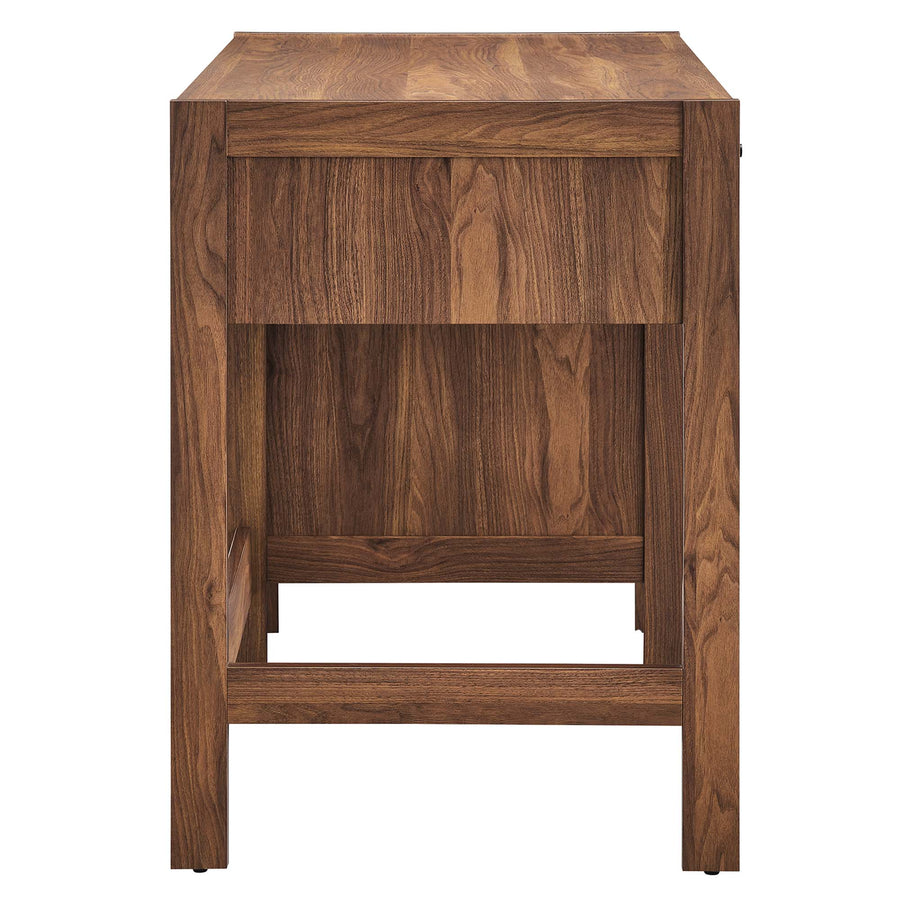 Sorrel 49" Wood Grain Office Desk in Walnut