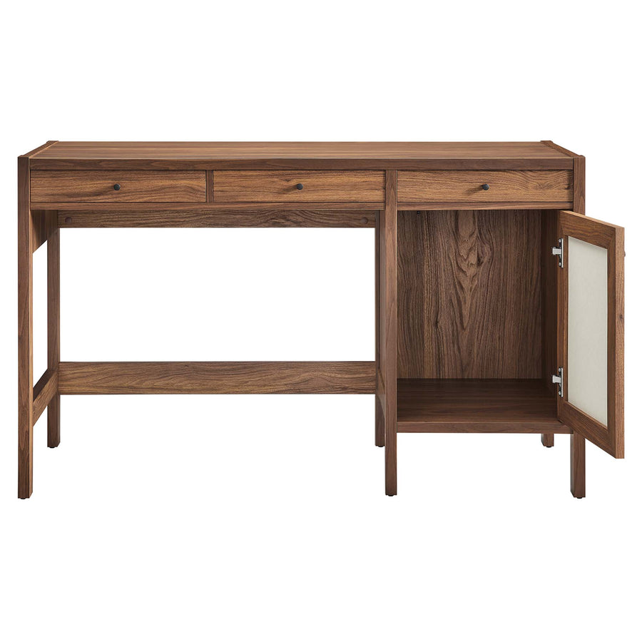 Sorrel 49" Wood Grain Office Desk in Walnut