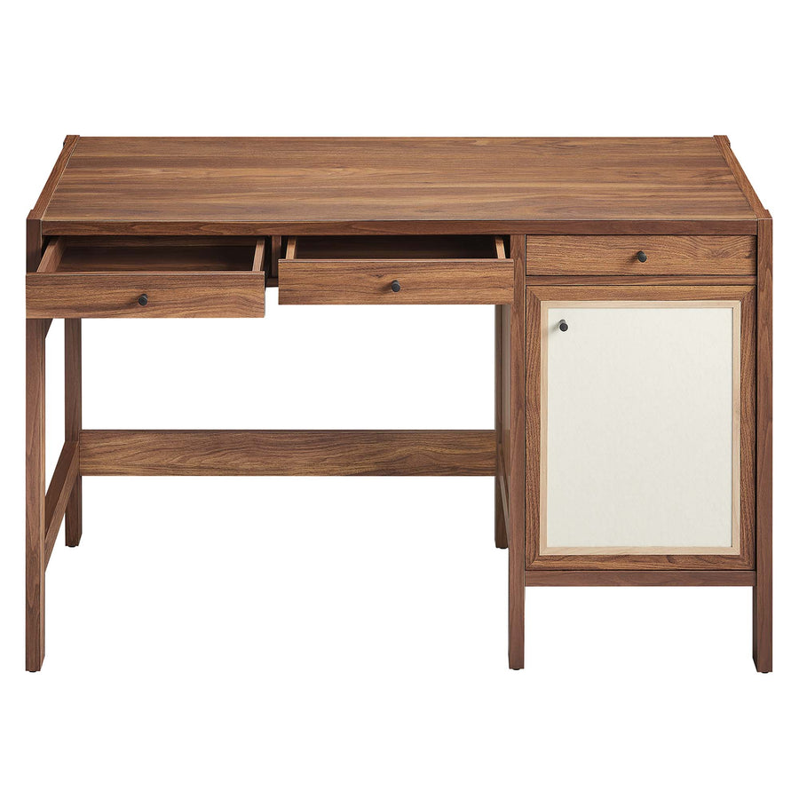 Sorrel 49" Wood Grain Office Desk in Walnut