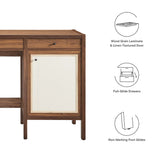 Sorrel 49" Wood Grain Office Desk in Walnut