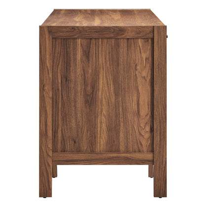 Capri 58" Wood Grain Office Desk by Furniture for America