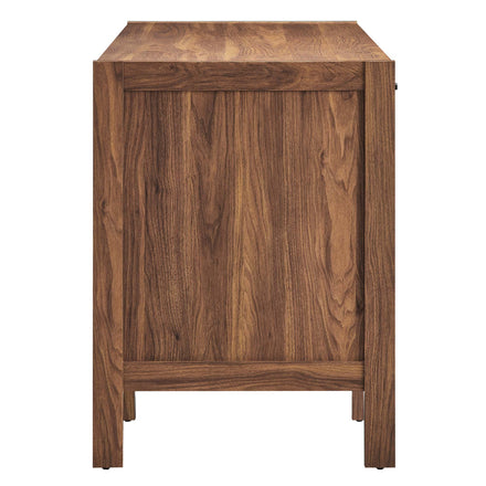Capri 58" Wood Grain Office Desk in Walnut