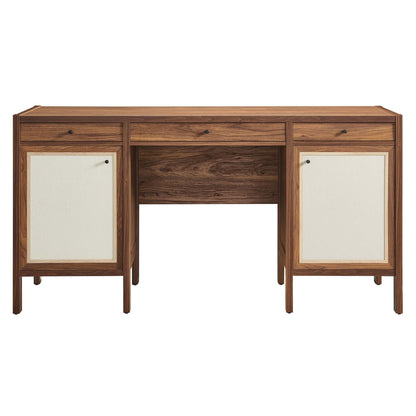 Capri 58" Wood Grain Office Desk by Furniture for America