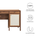 Sorrel 58" Wood Grain Office Desk in Walnut