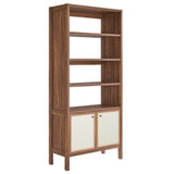 Sorrel 4-Shelf Wood Grain Bookcase in Walnut