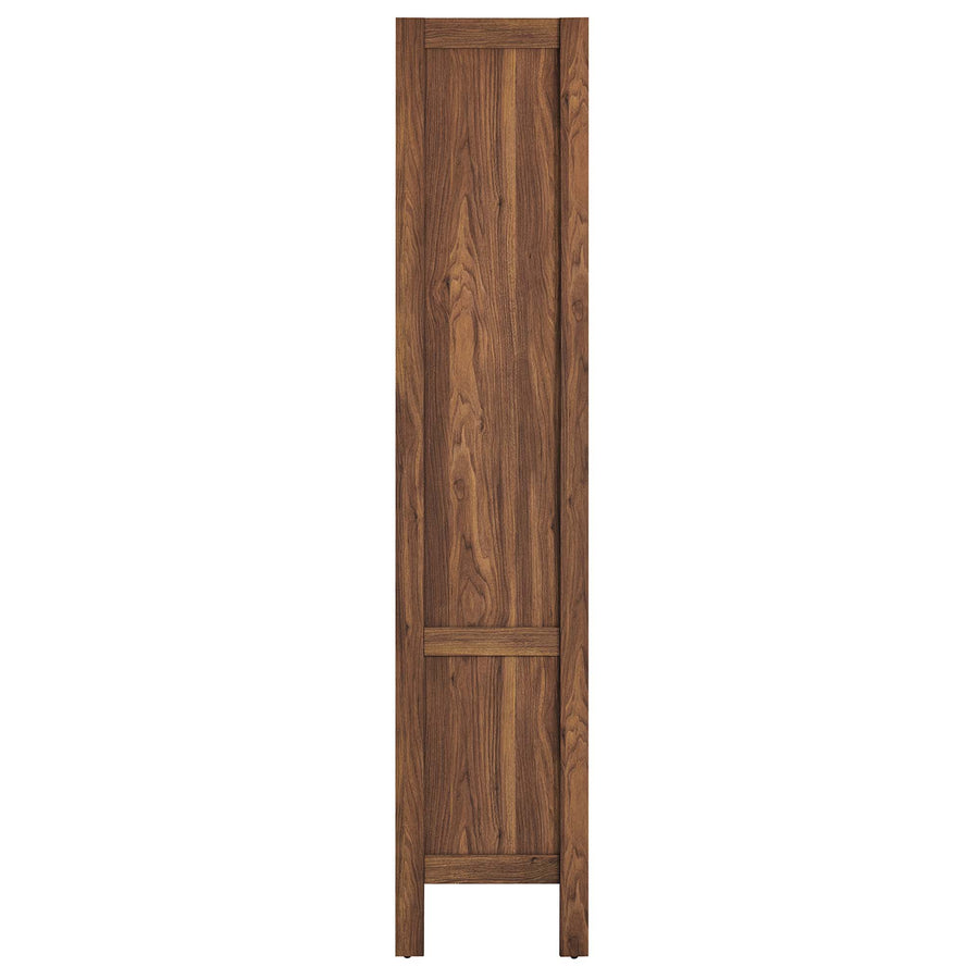 Sorrel 4-Shelf Wood Grain Bookcase in Walnut