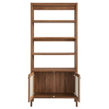 Sorrel 4-Shelf Wood Grain Bookcase in Walnut