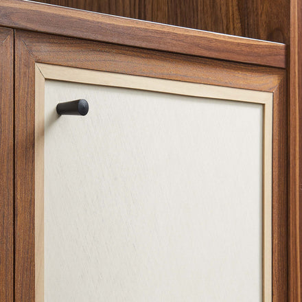 Capri 4-Shelf Wood Grain Bookcase in Walnut