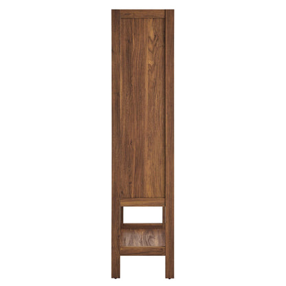 Capri Tall Wood Grain Standing Storage Cabinet by Furniture For America