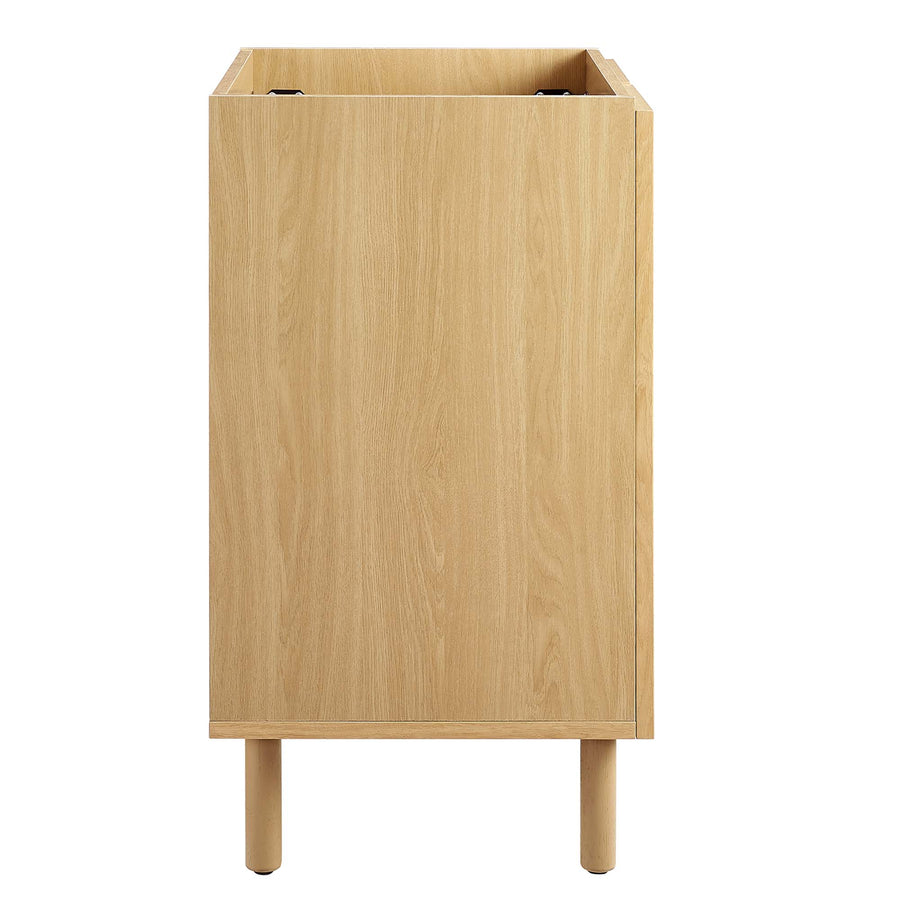 Nash 24" Perforated Metal Bathroom Vanity Cabinet (Sink Basin Not Included) in Oak