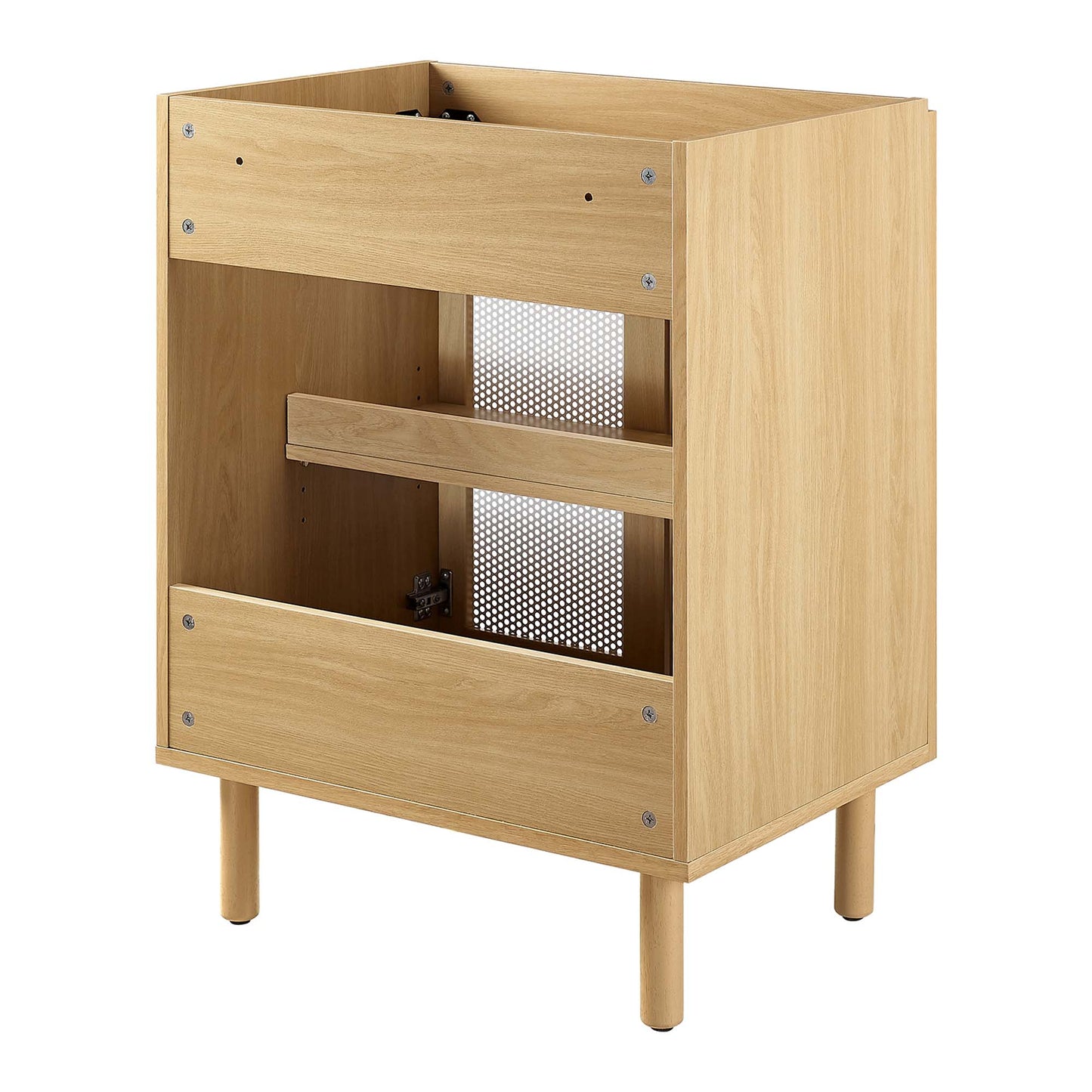 Calla 24" Perforated Metal Bathroom Vanity Cabinet (Sink Basin Not Included) by Furniture For America