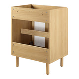 Nash 24" Perforated Metal Bathroom Vanity Cabinet (Sink Basin Not Included) in Oak