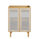 Nash 24" Perforated Metal Bathroom Vanity Cabinet (Sink Basin Not Included) in Oak