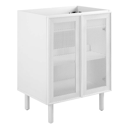Calla 24" Perforated Metal Bathroom Vanity Cabinet (Sink Basin Not Included) in White