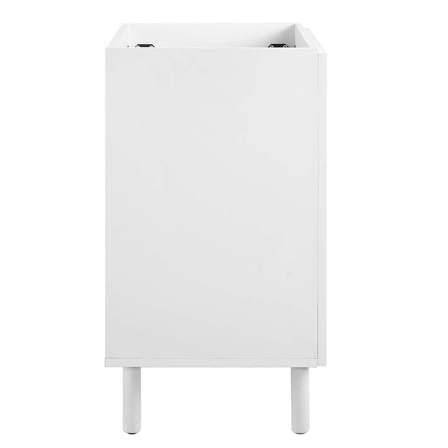 Nash 24" Perforated Metal Bathroom Vanity Cabinet (Sink Basin Not Included) in White