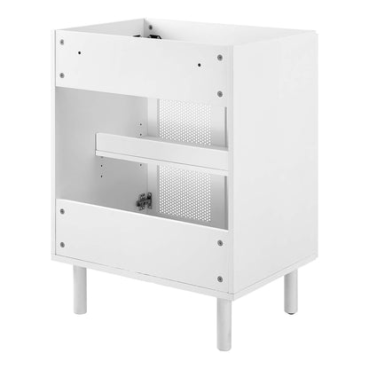 Calla 24" Perforated Metal Bathroom Vanity Cabinet (Sink Basin Not Included) by Furniture For America