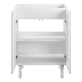 Nash 24" Perforated Metal Bathroom Vanity Cabinet (Sink Basin Not Included) in White