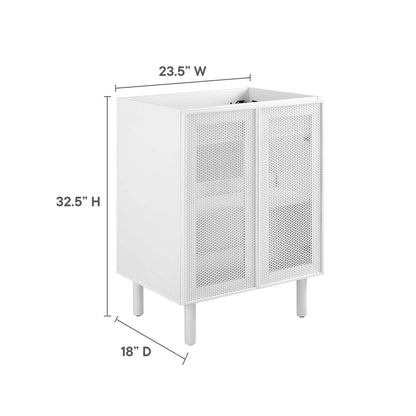 Calla 24" Perforated Metal Bathroom Vanity Cabinet (Sink Basin Not Included) by Furniture For America