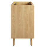 Nash 36" Perforated Metal Bathroom Vanity Cabinet (Sink Basin Not Included) in Oak