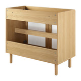 Nash 36" Perforated Metal Bathroom Vanity Cabinet (Sink Basin Not Included) in Oak