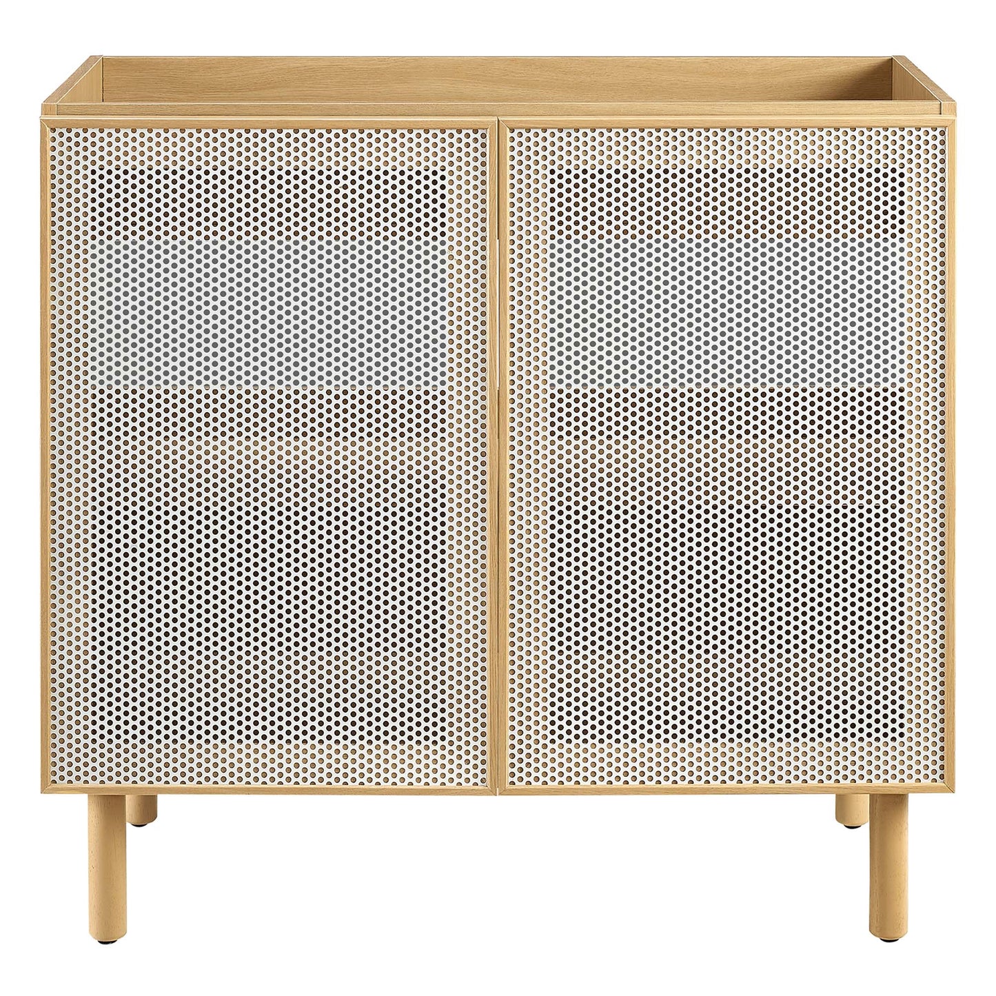 Calla 36" Perforated Metal Bathroom Vanity Cabinet (Sink Basin Not Included) by Furniture For America
