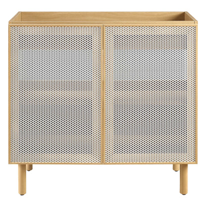 Calla 36" Perforated Metal Bathroom Vanity Cabinet (Sink Basin Not Included) by Furniture For America