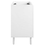 Nash 36" Perforated Metal Bathroom Vanity Cabinet (Sink Basin Not Included) in White