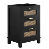 Tobin 24" Solid Wood Bathroom Vanity Cabinet (Sink Basin Not Included) in Black