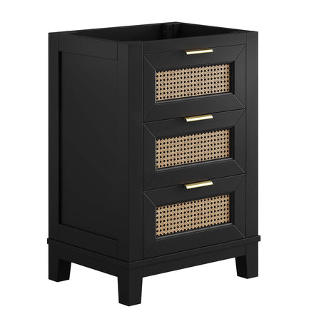Dixie 24" Solid Wood Bathroom Vanity Cabinet (Sink Basin Not Included) in Black
