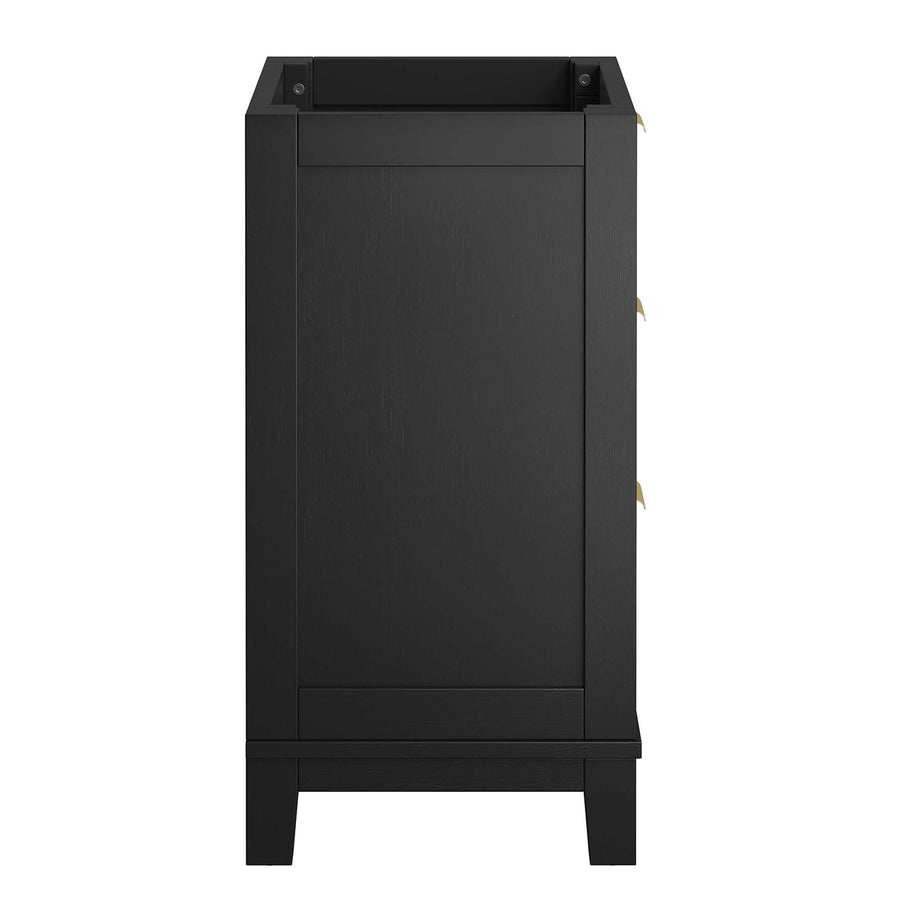 Tobin 24" Solid Wood Bathroom Vanity Cabinet (Sink Basin Not Included) in Black