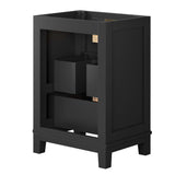 Tobin 24" Solid Wood Bathroom Vanity Cabinet (Sink Basin Not Included) in Black