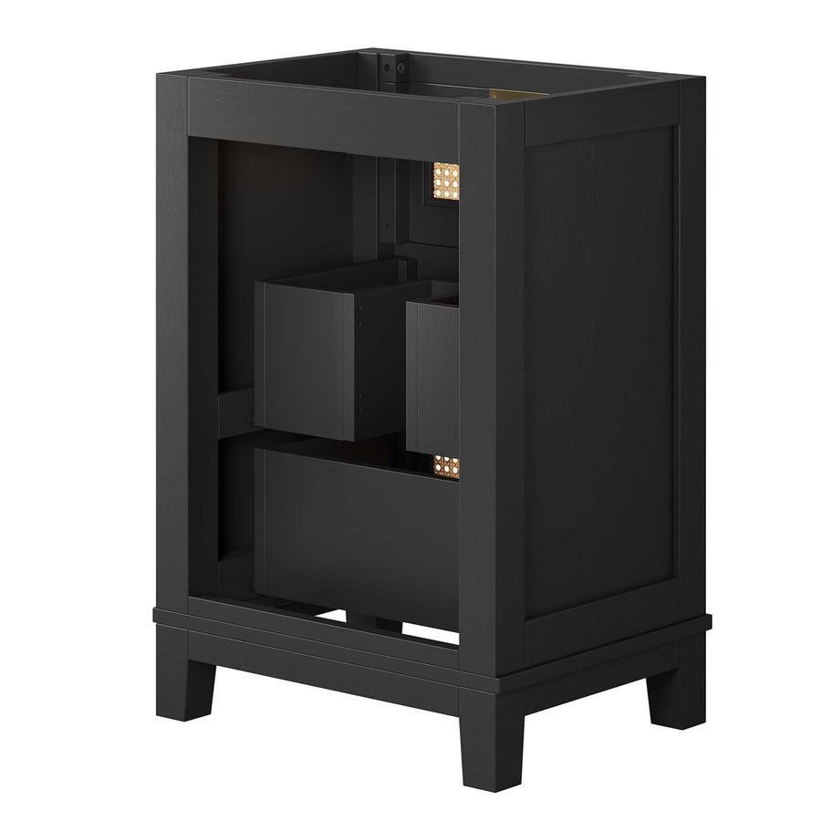 Tobin 24" Solid Wood Bathroom Vanity Cabinet (Sink Basin Not Included) in Black