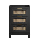 Tobin 24" Solid Wood Bathroom Vanity Cabinet (Sink Basin Not Included) in Black